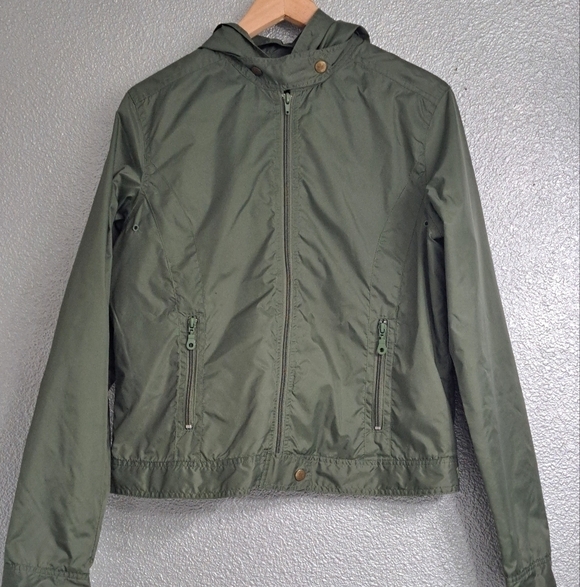 Hurley Jackets & Blazers - Hurley Olive Green Hooded Windbreaker   Size L